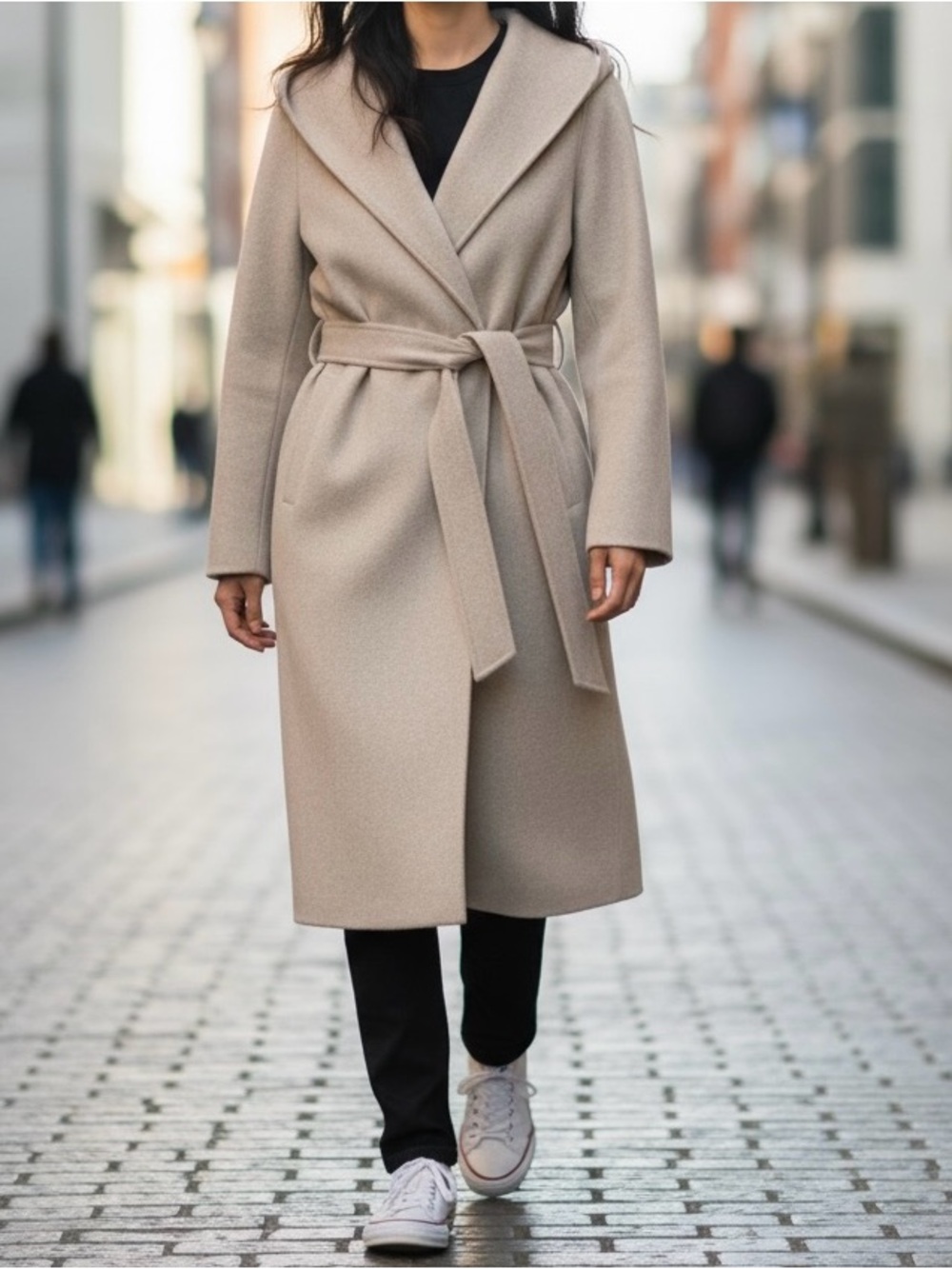 Gibson Latimer Soft Cream Wrap Belted Teddy Coat